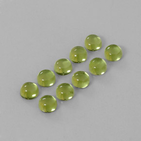 Pedras preciosas de peridoto verde natural de  ct, corte redondo, transparente