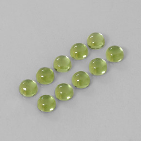 Pedras preciosas de peridoto verde natural de  ct, corte redondo, transparente