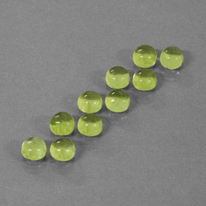Pedras preciosas de peridoto verde natural de  ct, corte redondo, transparente