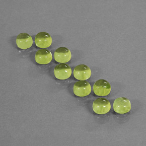 Pedras preciosas de peridoto verde natural de  ct, corte redondo, transparente