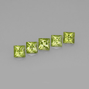 Pedras preciosas de peridoto verde natural de  ct, quadrado, VVS-VS