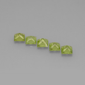 Pedras preciosas de peridoto verde natural de  ct, quadrado, VVS-VS