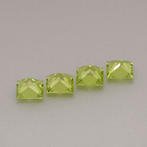Pedras preciosas de peridoto verde natural de  ct, quadrado, VVS-VS