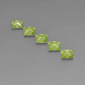 Pedras preciosas de peridoto verde natural de  ct, quadrado, VVS-VS