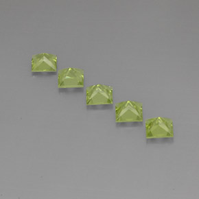 Pedras preciosas de peridoto verde natural de  ct, quadrado, VVS-VS