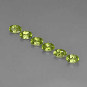 Pedras preciosas de peridoto verde natural de  ct, corte oval, VVS-VS