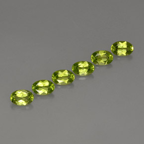 Pedras preciosas de peridoto verde natural de  ct, corte oval, VVS-VS