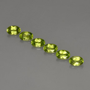 Pedras preciosas de peridoto verde natural de  ct, corte oval, VVS-VS