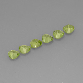 Pedras preciosas de peridoto verde natural de  ct, formato de coração, VVS-VS
