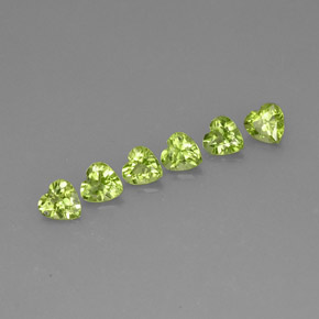 Pedras preciosas de peridoto verde natural de  ct, formato de coração, VVS-VS