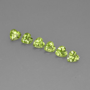 Pedras preciosas de peridoto verde natural de  ct, formato de coração, VVS-VS