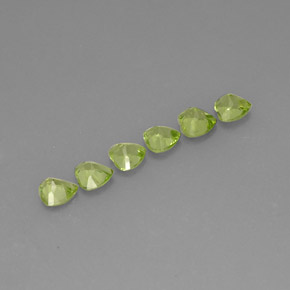 Pedras preciosas de peridoto verde natural de  ct, formato de coração, VVS-VS