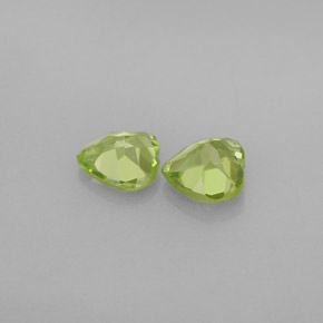 Pedras preciosas de peridoto verde natural de  ct, formato de coração, VVS-VS