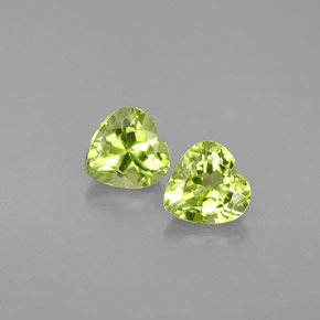 Pedras preciosas de peridoto verde natural de  ct, formato de coração, VS