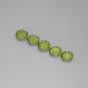 Pedras preciosas de peridoto verde natural de  ct, corte redondo, VVS-VS