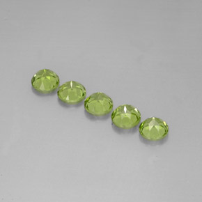 Pedras preciosas de peridoto verde natural de  ct, corte redondo, VVS-VS