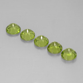 Pedras preciosas de peridoto verde natural de  ct, corte redondo, VVS-VS