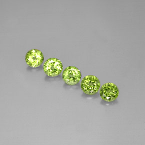 Pedras preciosas de peridoto verde natural de  ct, corte redondo, VVS-VS