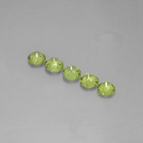 Pedras preciosas de peridoto verde natural de  ct, corte redondo, VVS-VS