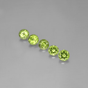 Pedras preciosas de peridoto verde natural de  ct, corte redondo, VVS-VS