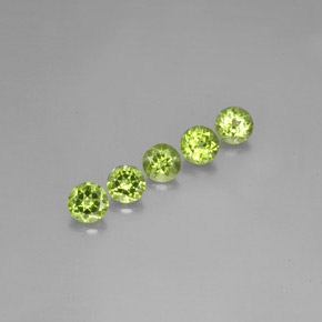Pedras preciosas de peridoto verde natural de  ct, corte redondo, VVS-VS