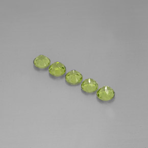 Pedras preciosas de peridoto verde natural de  ct, corte redondo, VVS-VS