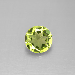 Peridoto verde natural 1,19ct, corte redondo, VVS-VS