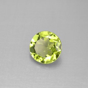 Peridoto verde natural 1,19ct, corte redondo, VVS-VS