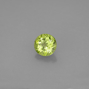 Peridoto verde natural 0,81ct, corte redondo, VS