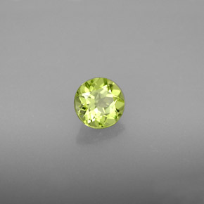 Peridoto verde natural 0,81ct, corte redondo, VS