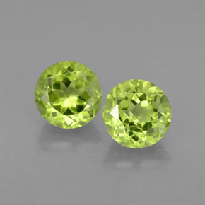 Pedras preciosas de peridoto verde natural de  ct, corte redondo, VVS-VS