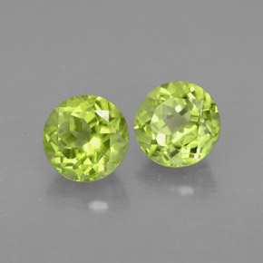Pedras preciosas de peridoto verde natural de  ct, corte redondo, VVS-VS