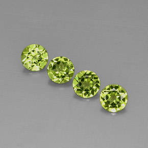 Pedras preciosas de peridoto verde natural de  ct, corte redondo, VVS-VS