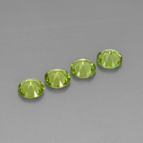 Pedras preciosas de peridoto verde natural de  ct, corte redondo, VVS-VS