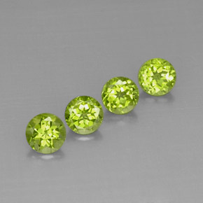Pedras preciosas de peridoto verde natural de  ct, corte redondo, VVS-VS