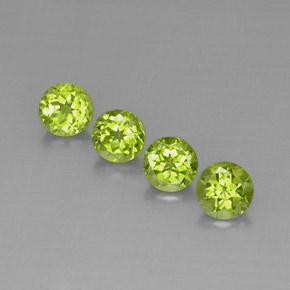 Pedras preciosas de peridoto verde natural de  ct, corte redondo, VVS-VS