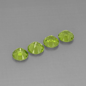 Pedras preciosas de peridoto verde natural de  ct, corte redondo, VVS-VS