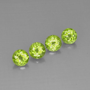 Pedras preciosas de peridoto verde natural de  ct, corte redondo, VVS-VS
