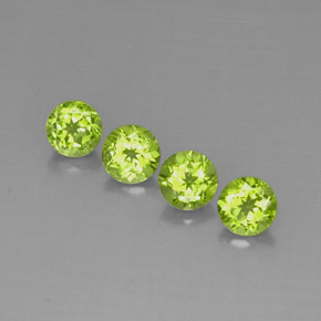 Pedras preciosas de peridoto verde natural de  ct, corte redondo, VVS-VS