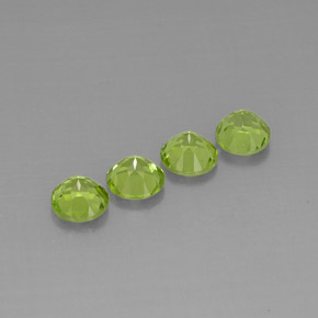 Pedras preciosas de peridoto verde natural de  ct, corte redondo, VVS-VS