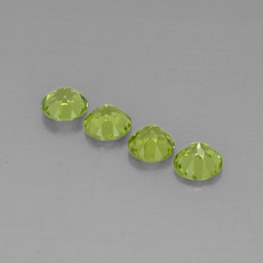 Pedras preciosas de peridoto verde natural de  ct, corte redondo, VVS-VS