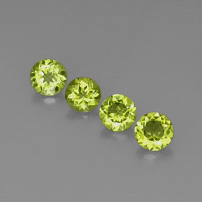 Pedras preciosas de peridoto verde natural de  ct, corte redondo, VVS-VS