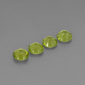 Pedras preciosas de peridoto verde natural de  ct, corte redondo, VVS-VS