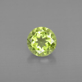 Peridoto verde natural 0,92ct, corte redondo, VS