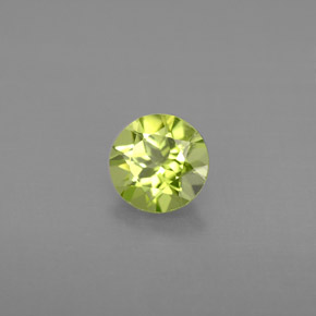 Peridoto verde natural 0,84ct, corte redondo, VS