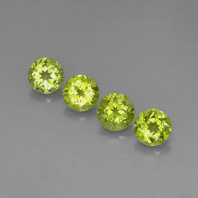 Pedras preciosas de peridoto verde natural de  ct, corte redondo, VVS-VS