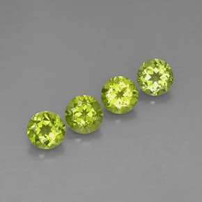 Pedras preciosas de peridoto verde natural de  ct, corte redondo, VVS-VS