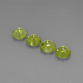 Pedras preciosas de peridoto verde natural de  ct, corte redondo, VVS-VS