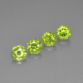 Pedras preciosas de peridoto verde natural de  ct, corte redondo, VVS-VS