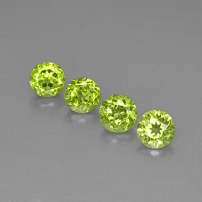 Pedras preciosas de peridoto verde natural de  ct, corte redondo, VVS-VS